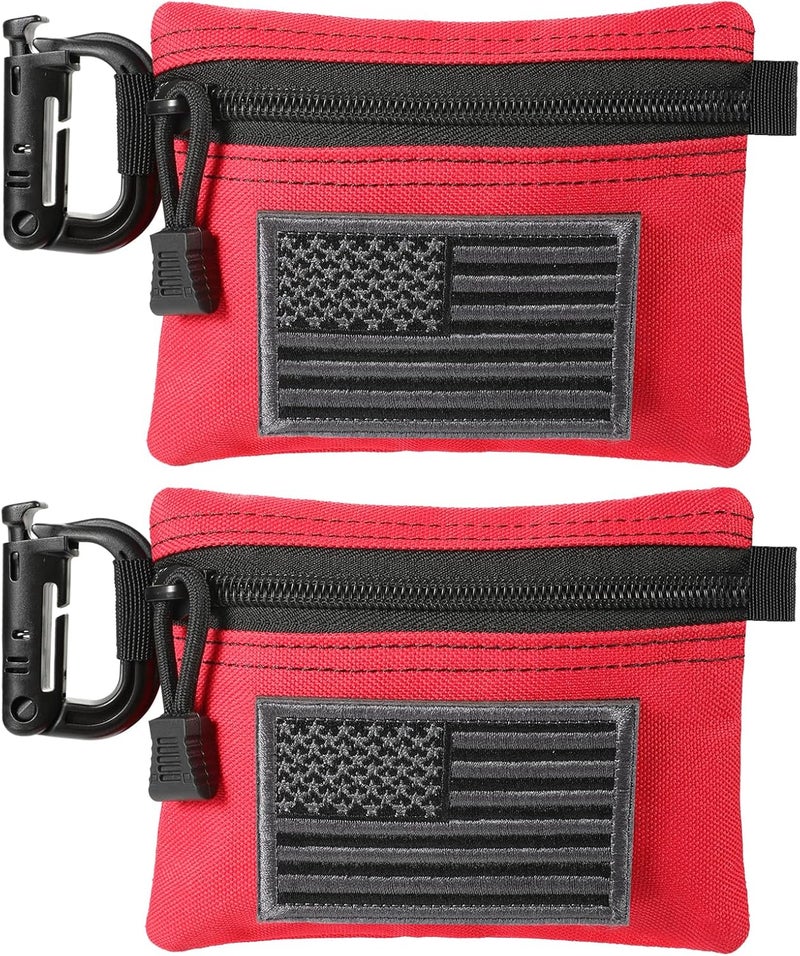 FRTKK 2 Pack Tactical Compact EDC Pouches Military Molle Utility Pouch Accessories Organizer Pouch Coin Purse Keychain Pocket Credit Card Holder Waist Pack - Image 1